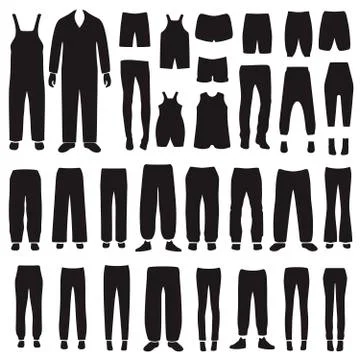 Pants silhouettes Stock Illustration