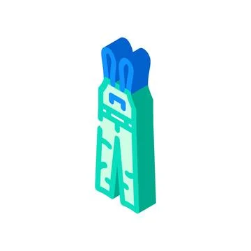 Pants snowboard isometric icon vector illustration Stock Illustration