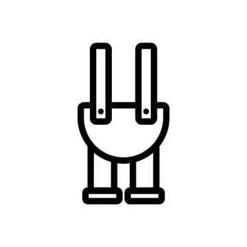 Pants touts icon vector. Isolated contour symbol illustration Stock Illustration
