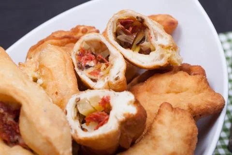 Panzerotti Closeup Stock Photos