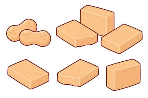 Paoca candy vector illustration set Stock Illustration