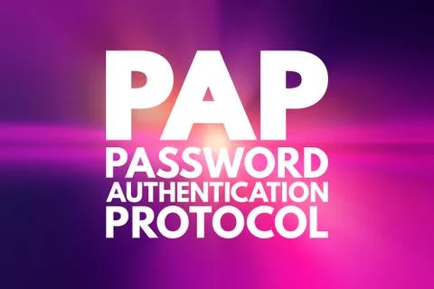 PAP - Password Authentication Protocol acronym, technology concept background Stock Illustration