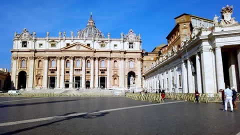 The Papal Basilica of Saint Peter, Vatican City, Vatican Stock Footage 250172672