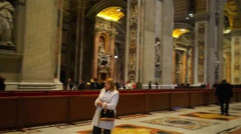 Papal Basilica of St. Peter in Vatican, Rome, Italy 스톡 동영상 63329994