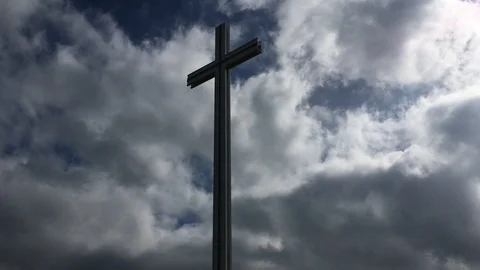 Papal Cross on A Cloudy Day, Phoenix Park, Dublin - Ireland, 2018 Stock Footage 88717104