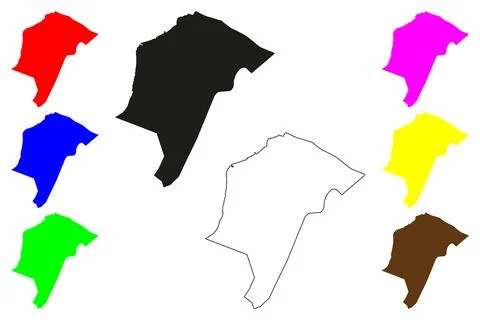 Papar city (Malaysia) map vector illustration, scribble sketch Pekan Papar ma 스톡 일러스트