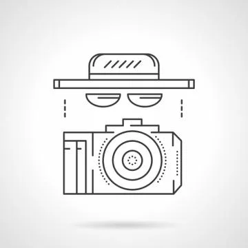 Paparazzi accessory flat line vector icon Stock Illustration