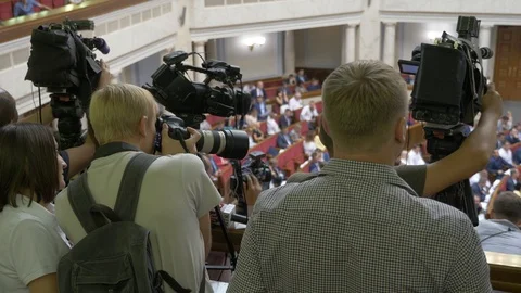 Paparazzi photographer Ukrainian Parliament. Stock Footage 119088143