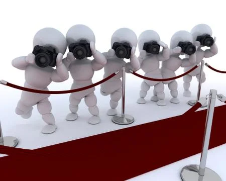 Paparazzi at the red carpet Stock Illustration