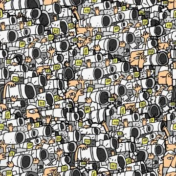Paparazzi seamless pattern イラスト素材