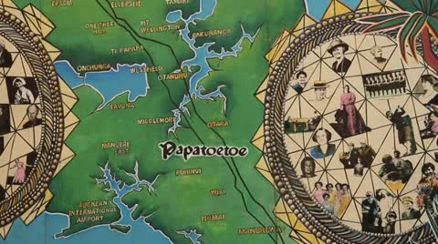 Papatoetoe Map Stock Footage 11817695