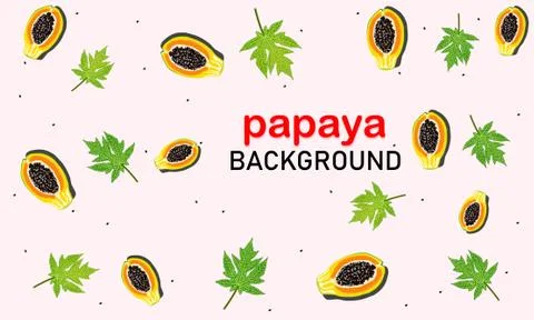 Papaya background Stock Illustration