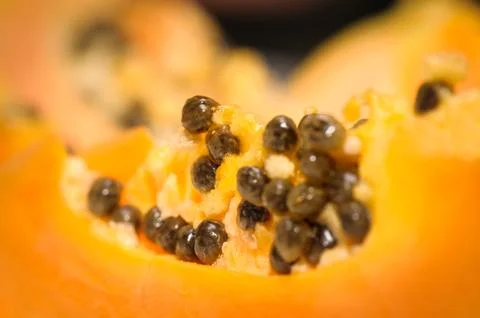 Papaya closeup Stock Photos