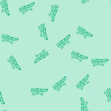 Papaya dried fruit glyph vector seamless pattern Stock Illustration