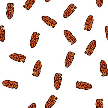Papaya dried fruit vector seamless pattern 스톡 일러스트