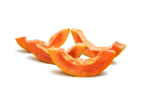Papaya fruit isolated Stock Photos