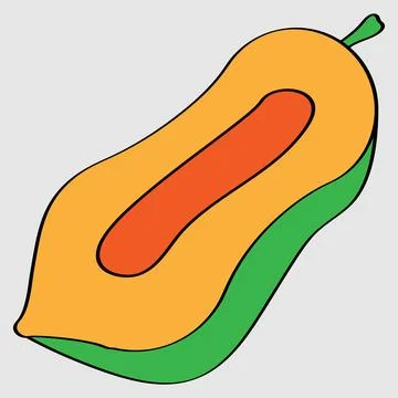 Papaya fruit vector illustration design Stock Illustration