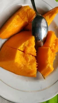 Papaya fruit is very suitable for improving digestion Stock Photos