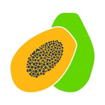 Papaya Icon Stock Illustration