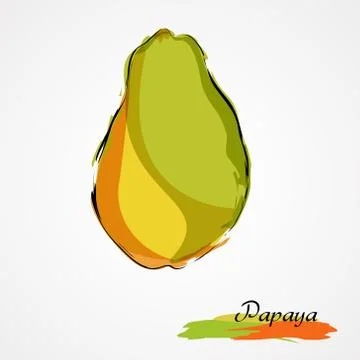 Papaya Illustrazione stock