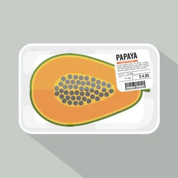Papaya Pack Vector Illustration Stock-Illustration