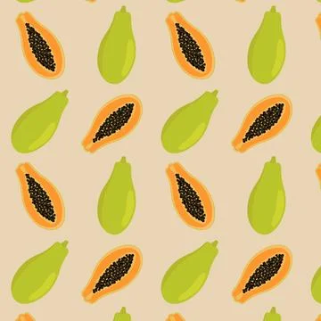 Papaya pattern Ilustración de archivo