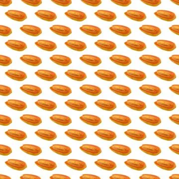 Papaya pattern seamless on white background Stock Illustration