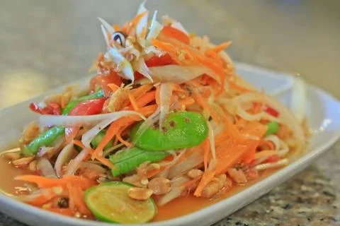 Papaya salad Stock Photos