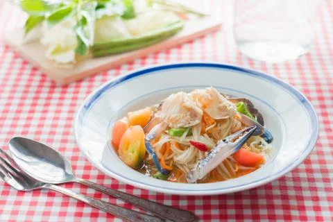 Papaya salad Stock Photos
