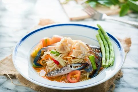 Papaya salad Stock Photos