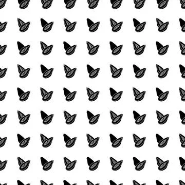 Papaya simple seamless pattern on white background. Stock Illustration