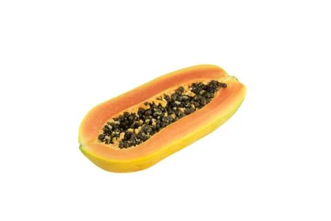 Papaya on white background Stock Photos