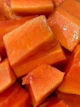 Papaya on white Stock Photos
