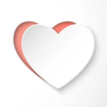 Paper 3d heart Stock Illustration