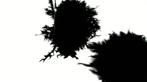 Paper absorbs ink paint. Macro. Stock Footage 20634820