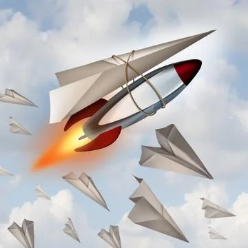 Paper airplane concept イラスト素材