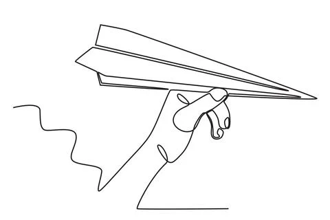 A paper airplane concept Stock Illustration