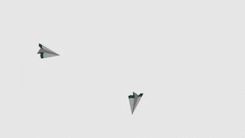 Paper Airplane Flying Against Clouds Stock Footage 310042536