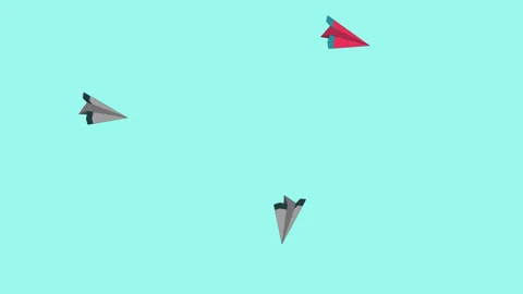 Paper Airplane Flying Against Clouds Stock Footage 310042541