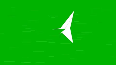 Paper Airplane Fold Flight Animated Motion Graphic Concept Stock Footage 341792211