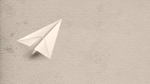 Paper airplane Stock Footage 253688331
