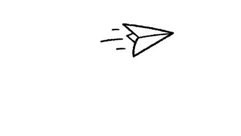 Paper airplane looping animation on white background Stock Footage 340273202