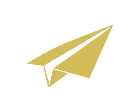 Paper Airplane Simple Design Isolated White イラスト素材