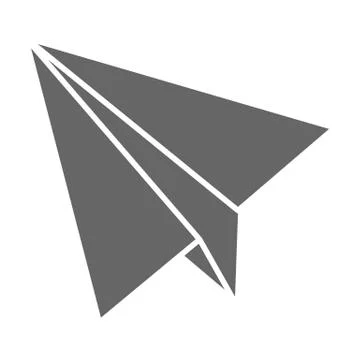 Paper Airplane solid icon, delivery symbol, Paper plane vector sign on white イラスト素材