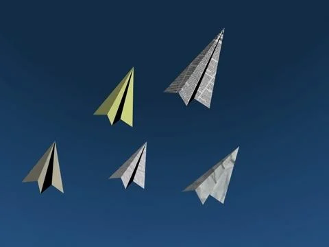 Paper Airplanes 3D Model