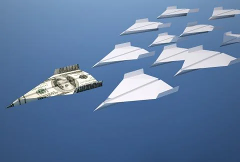 Paper airplanes Illustrazione stock