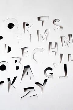 Paper alphabet Stock Photos