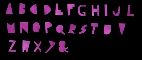 Paper alphabet stop motion Stock Footage 78031302