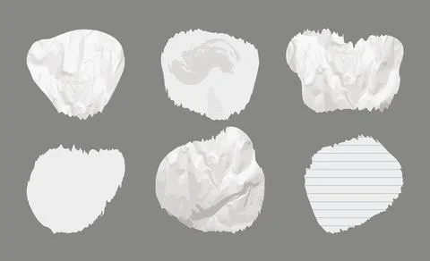 Paper and Elements scrapbooking Old torn crumpled. Illustrazione stock