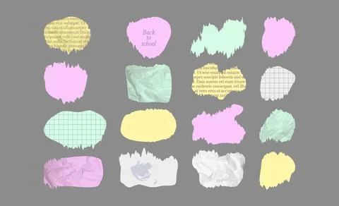 Paper and Elements scrapbooking Old torn crumpled. 스톡 일러스트